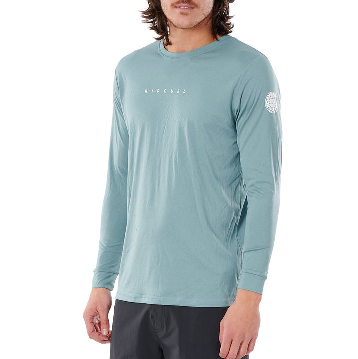 Rip Curl Dawn Patrol Long Sleeve UV Rashguard Mid Blue Marle