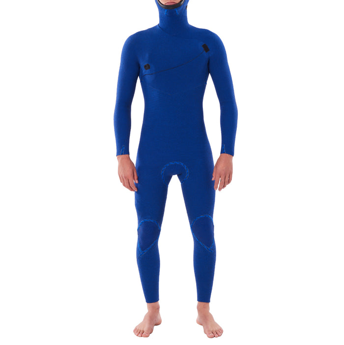 Rip Curl 4/3 E Bomb Zipper Free Hooded Wetsuit Black