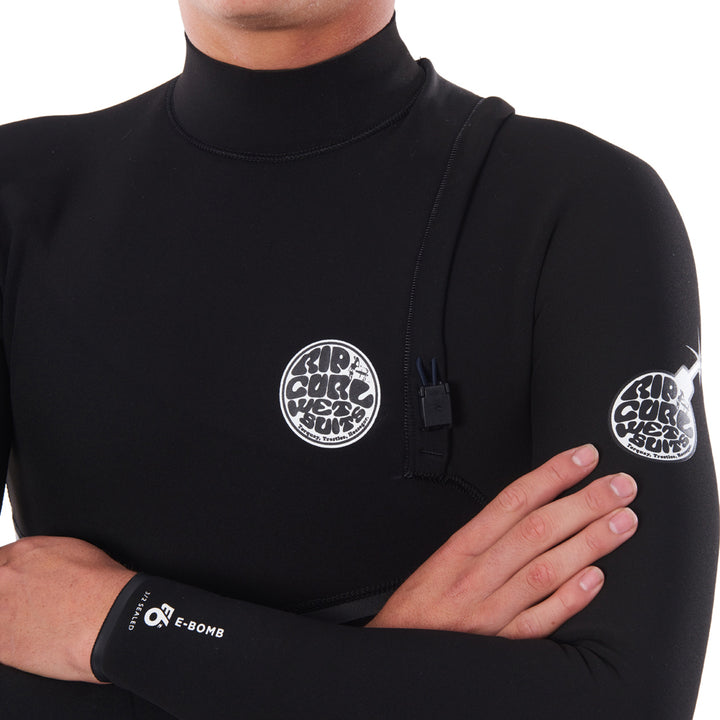 Rip Curl 3/2 E Bomb Zipper Free Wetsuit Black