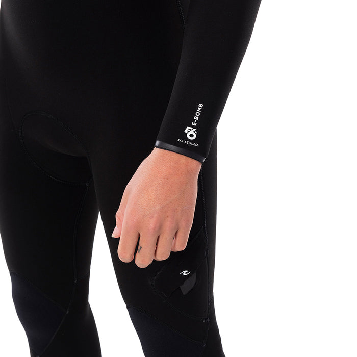 Rip Curl 3/2 E Bomb Zipper Free Wetsuit Black