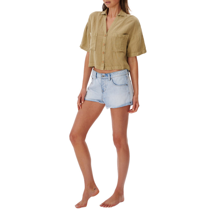 Rip Curl Premium Linen Shirt - Women's Light Olive