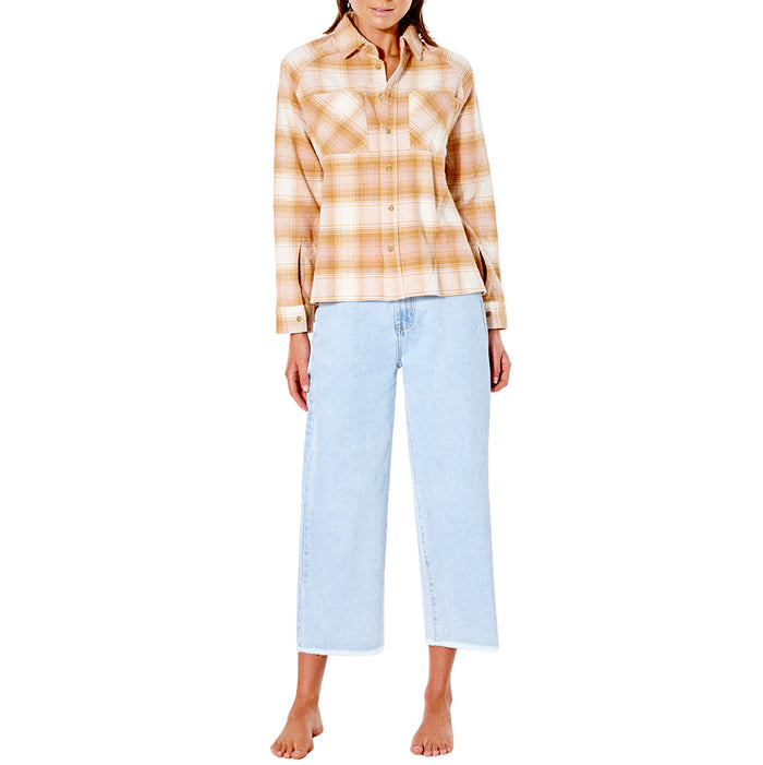 Rip Curl Count Flannel Shirt - Women's Dusk Pink