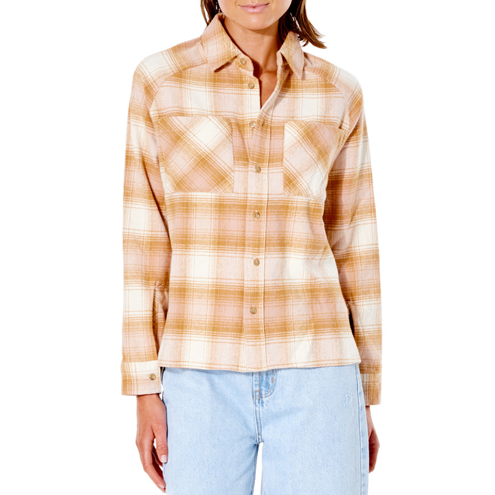 Rip Curl Count Flannel Shirt - Women's Dusk Pink