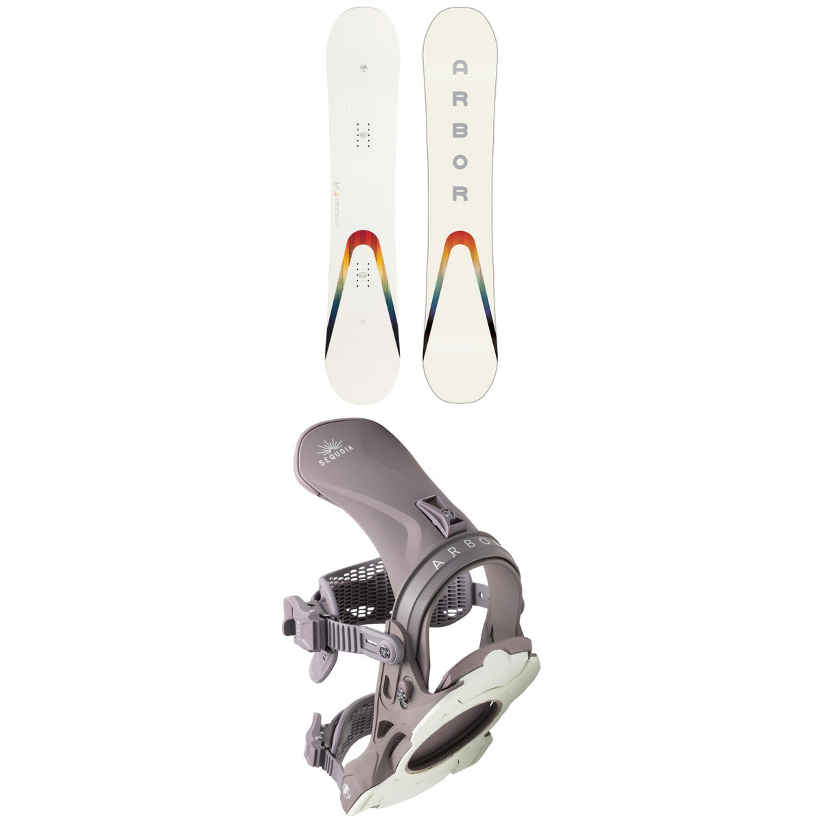 Arbor Poparazzi Camber Snowboard + Sequoia Snowboard Bindings - Women's 2023