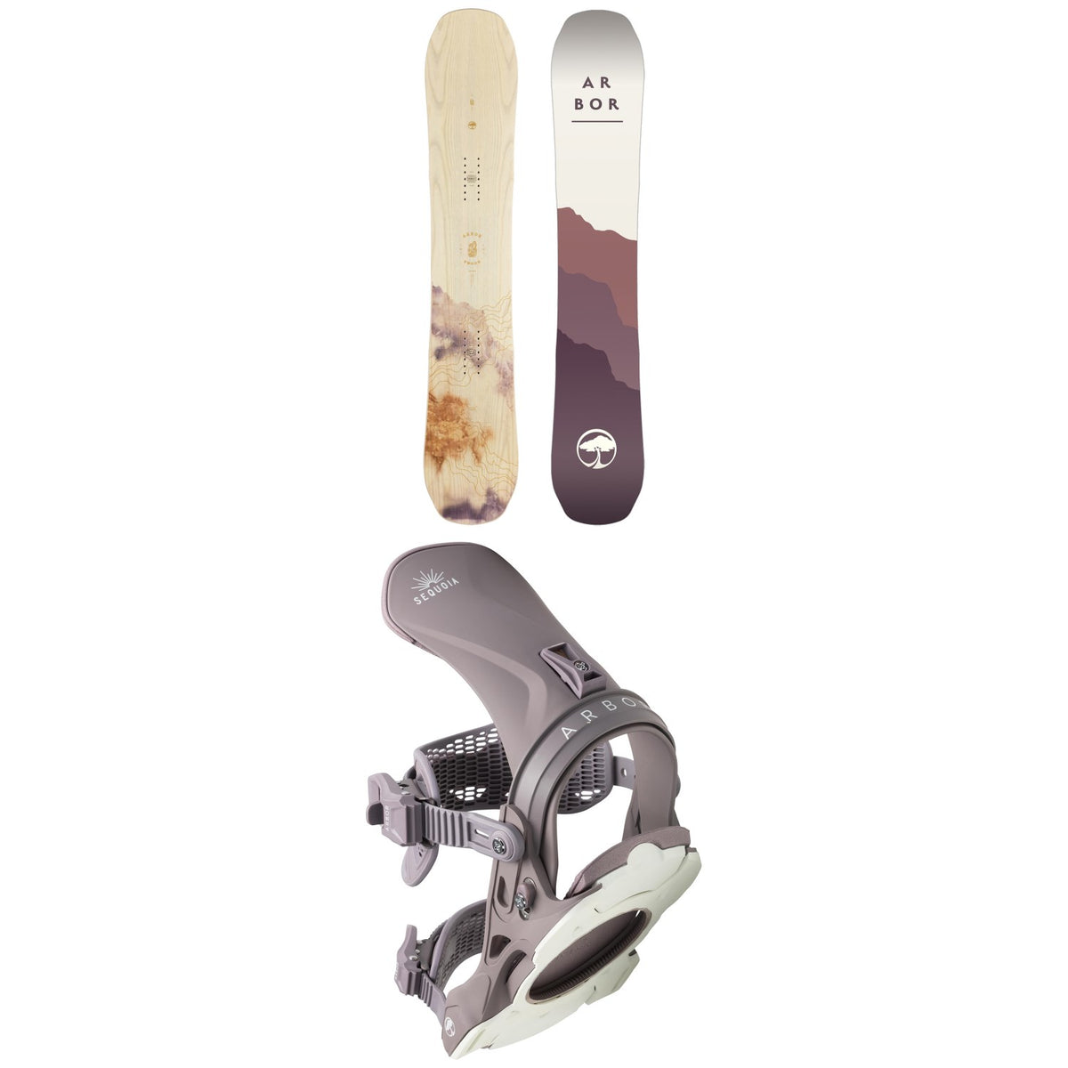 Arbor Swoon Camber Snowboard + Sequoia Snowboard Bindings - Women's 2023
