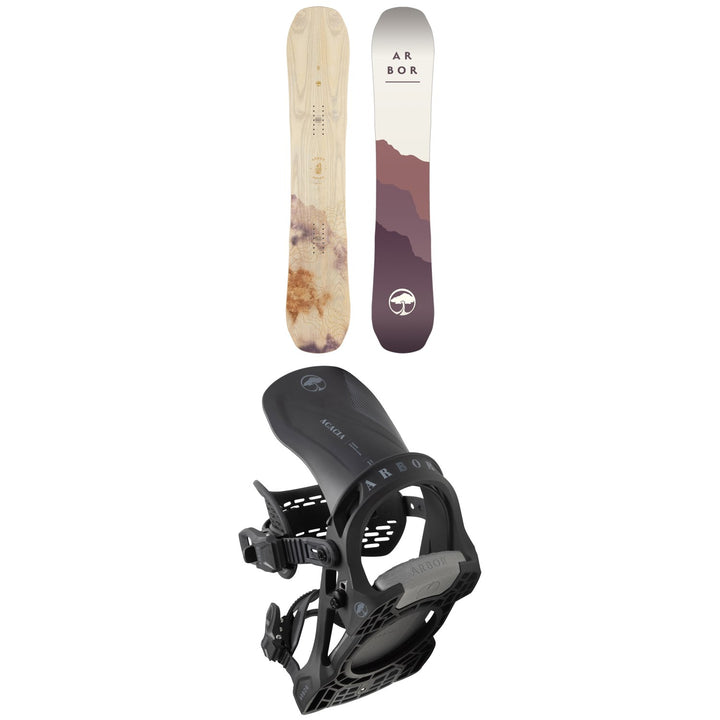 Arbor Swoon Rocker Snowboard + Acacia Snowboard Bindings - Women's 2023