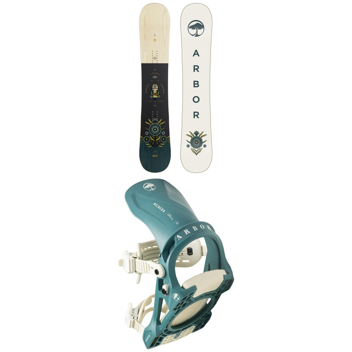 Arbor Cadence Rocker Snowboard + Acacia Snowboard Bindings - Women's 2023