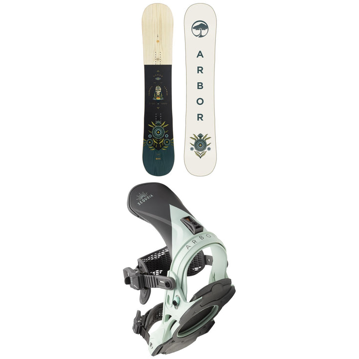 Arbor Cadence Camber Snowboard + Sequoia Snowboard Bindings - Women's 2023