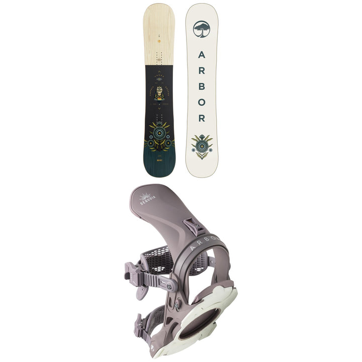 Arbor Cadence Rocker Snowboard + Sequoia Snowboard Bindings - Women's 2023