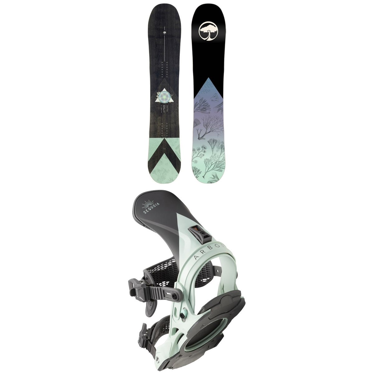 Arbor Veda Camber Snowboard + Sequoia Snowboard Bindings - Women's 2023