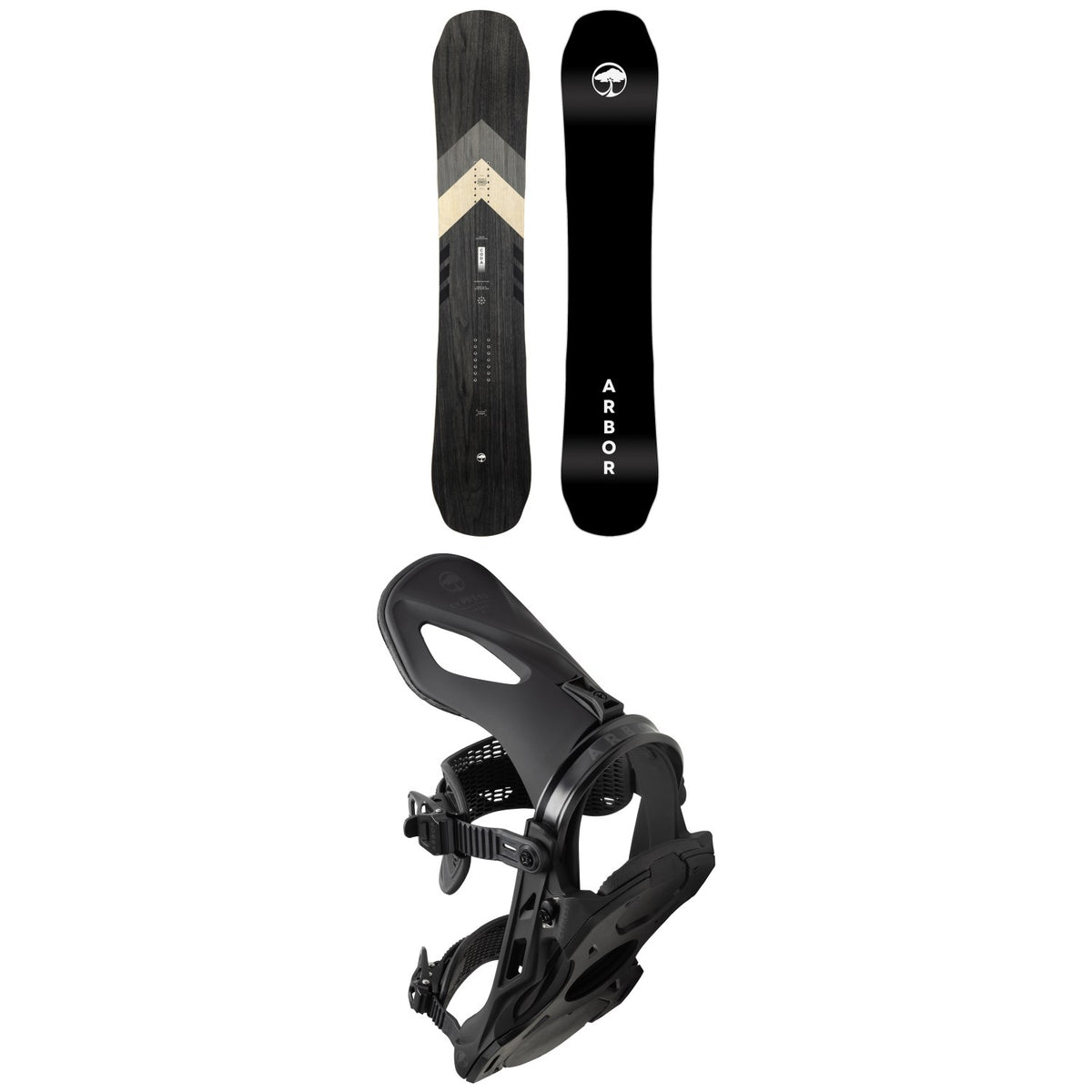 Arbor Coda Camber Snowboard + Cypress Snowboard Bindings 2023