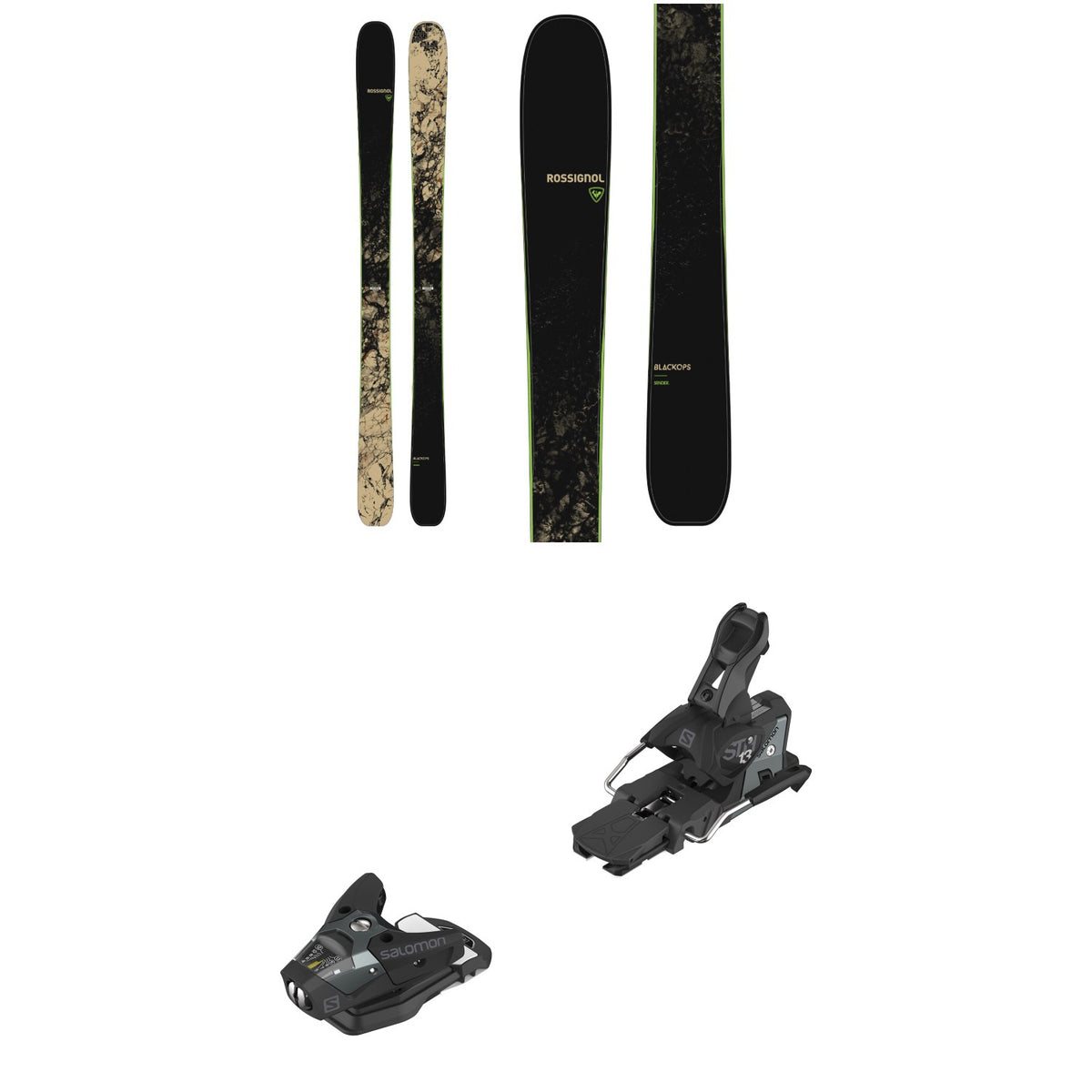 Rossignol Black Ops Sender Skis + Salomon STH2 WTR 13 Ski Bindings 2022