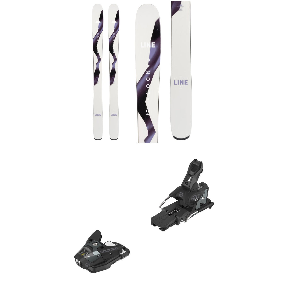Line Skis Pandora 104 Skis - Women's + Salomon STH2 WTR 13 Ski Bindings 2022