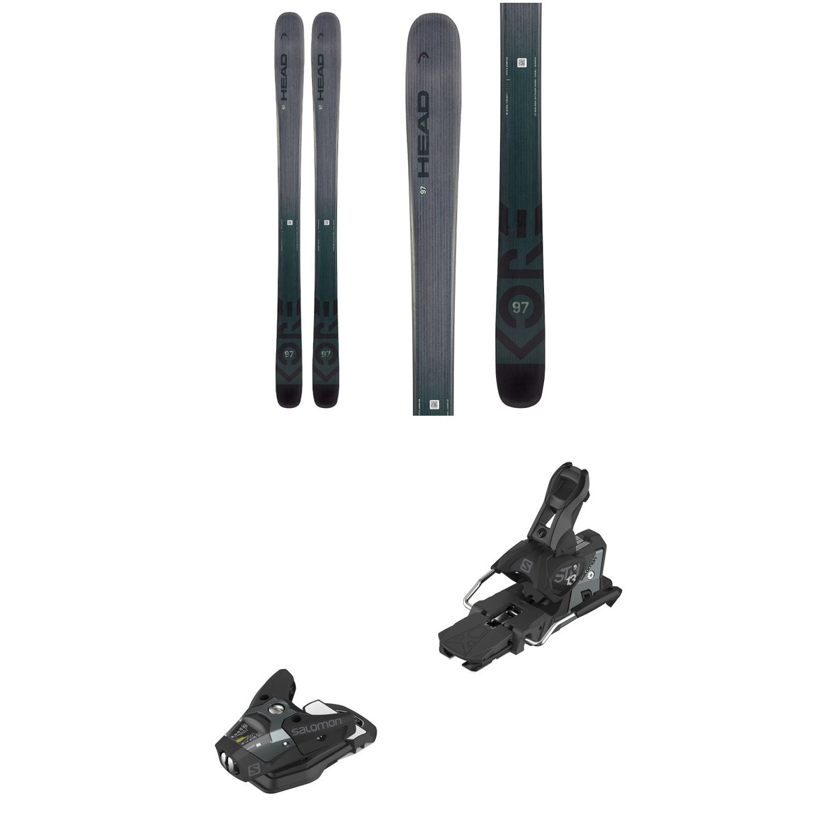 Head Kore 97 Skis - Women's + Salomon STH2 WTR 13 Ski Bindings 2022