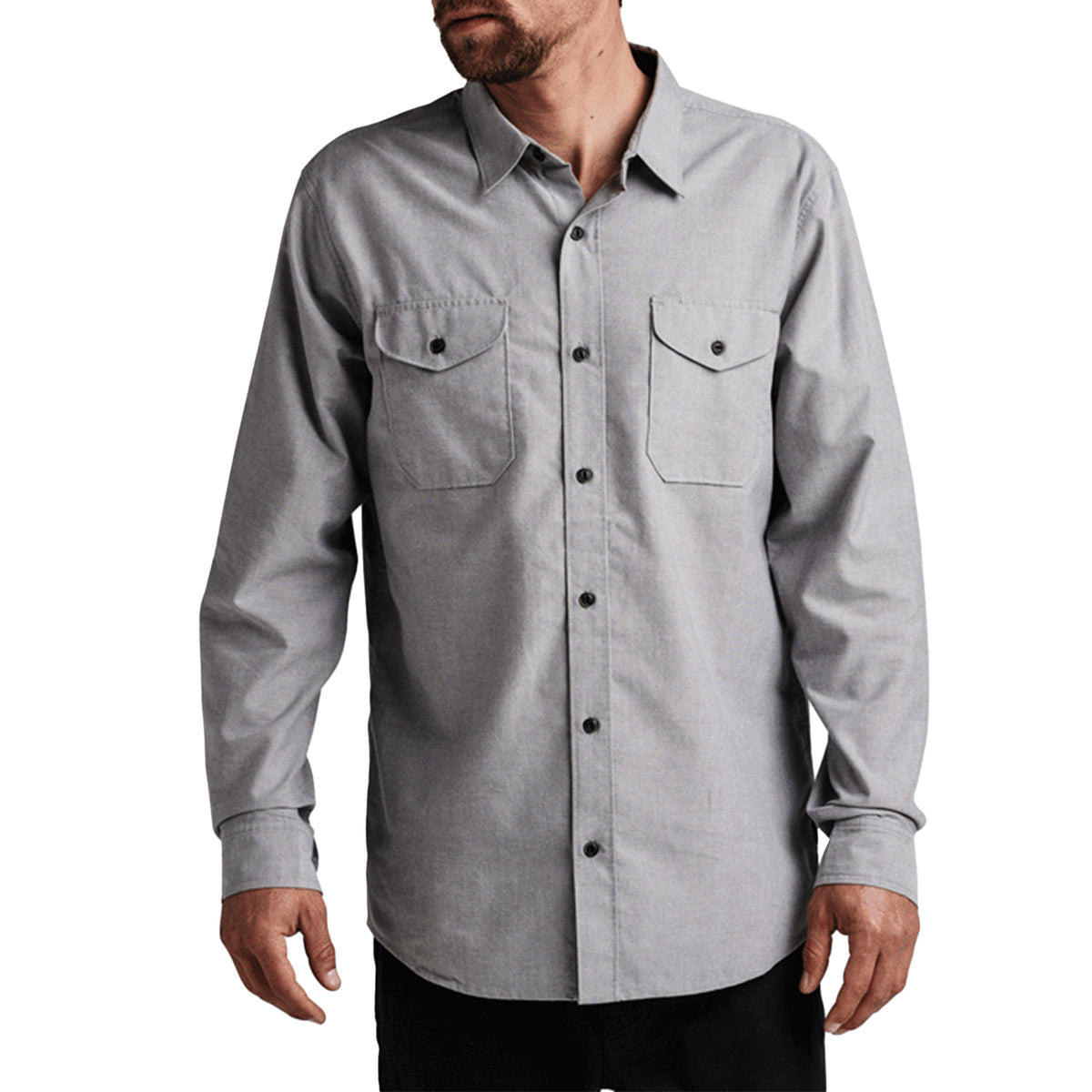 Roark Well Worn Long-Sleeve Shirt - Men's Smoke