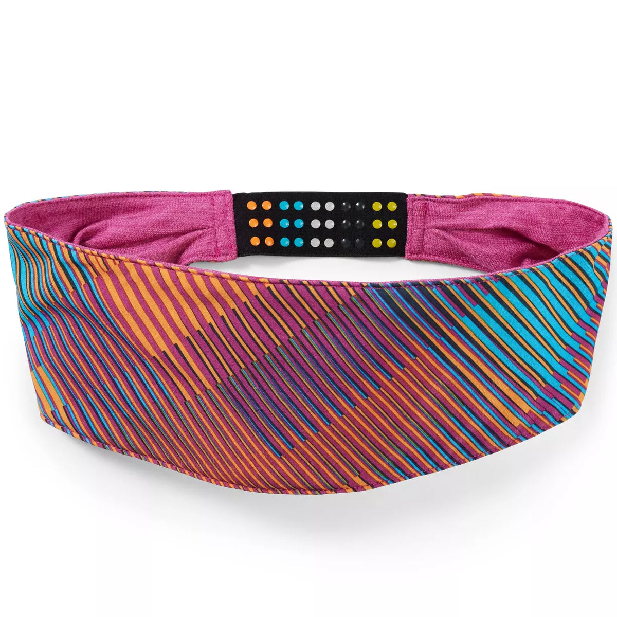 Smartwool Merino Sport Headband - Unisex Festive Fuchsia Mountain Plaid Print