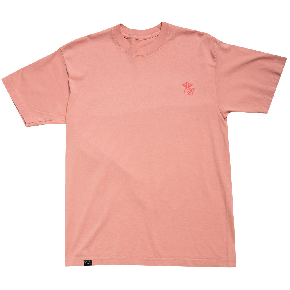 The Quiet Life Shhh Embroidery T-Shirt - Men's Coral
