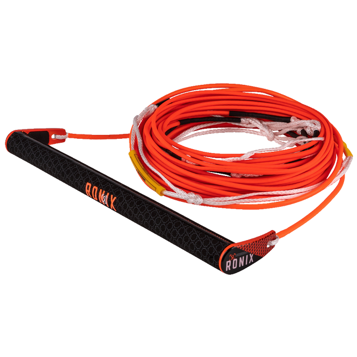 Ronix Combo 6.0 Nylon BarLock Hide Grip Wakeboard Handle + R6 80 ft Mainline Neon Red