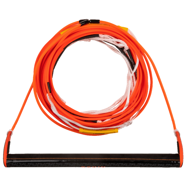 Ronix Combo 6.0 Nylon BarLock Hide Grip Wakeboard Handle + R6 80 ft Mainline Neon Red