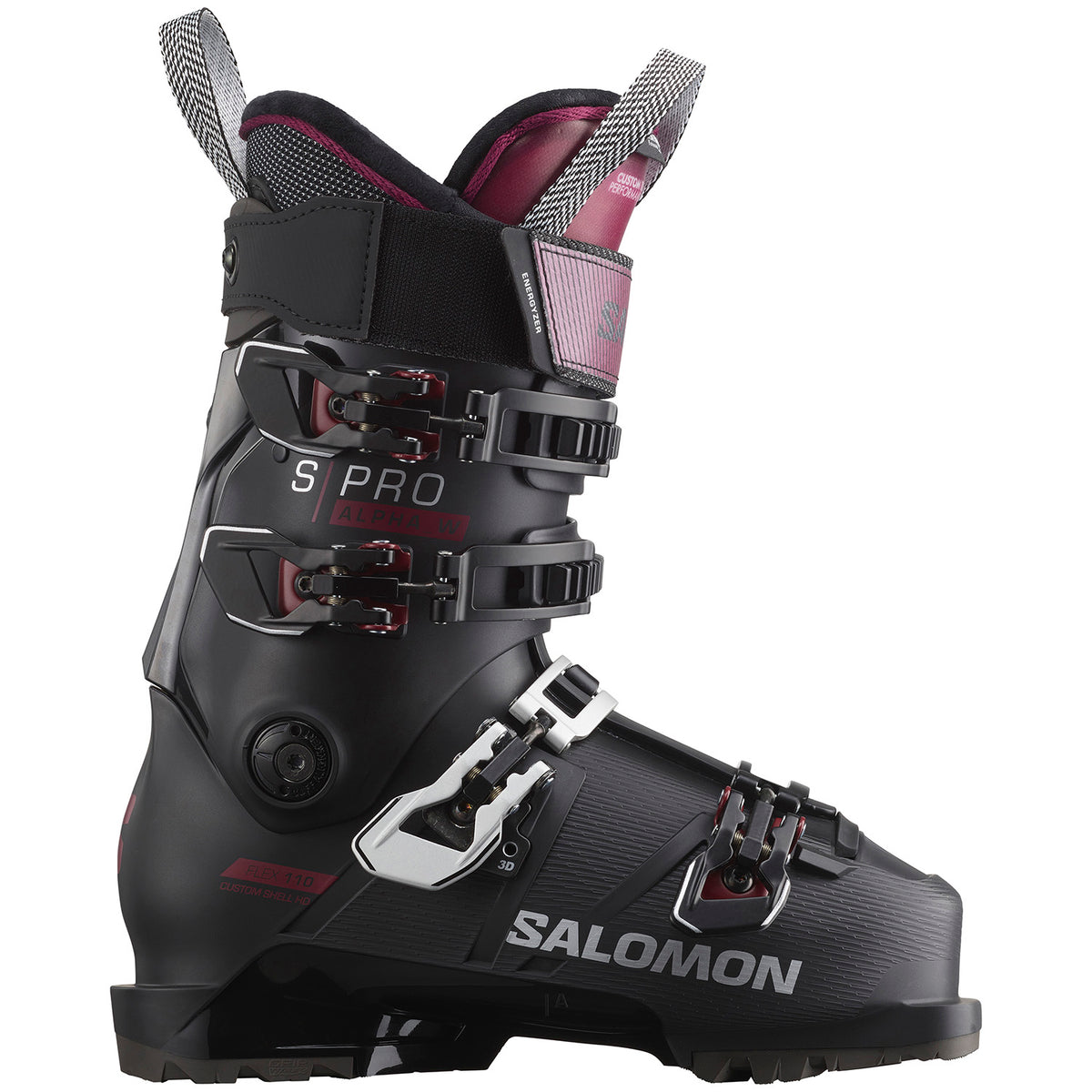 Salomon S/Pro Alpha 110 EL Ski Boots - Women's 2024 Black/Cordovan/Silver