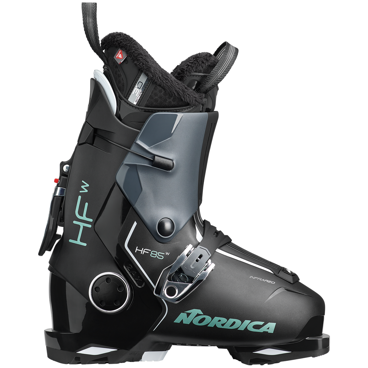 Nordica HF 85 W Ski Boots - Women's 2024 Black/Anthracite/Green