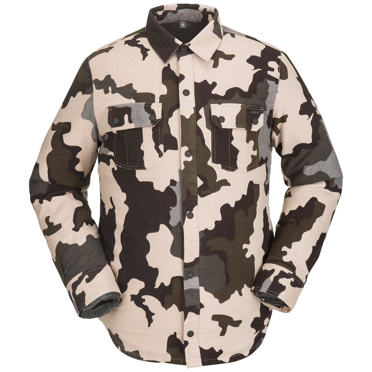 Volcom Sherpa Flannel Jacket - Men's Drill Khaki