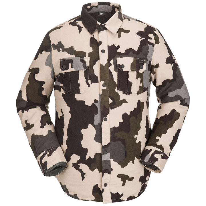 Volcom Sherpa Flannel Jacket - Men's Drill Khaki