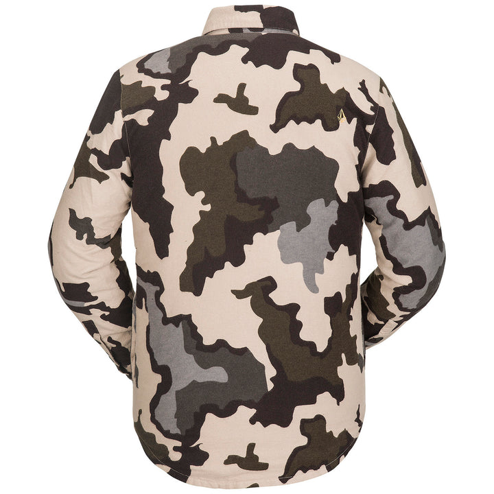 Volcom Sherpa Flannel Jacket - Men's Drill Khaki