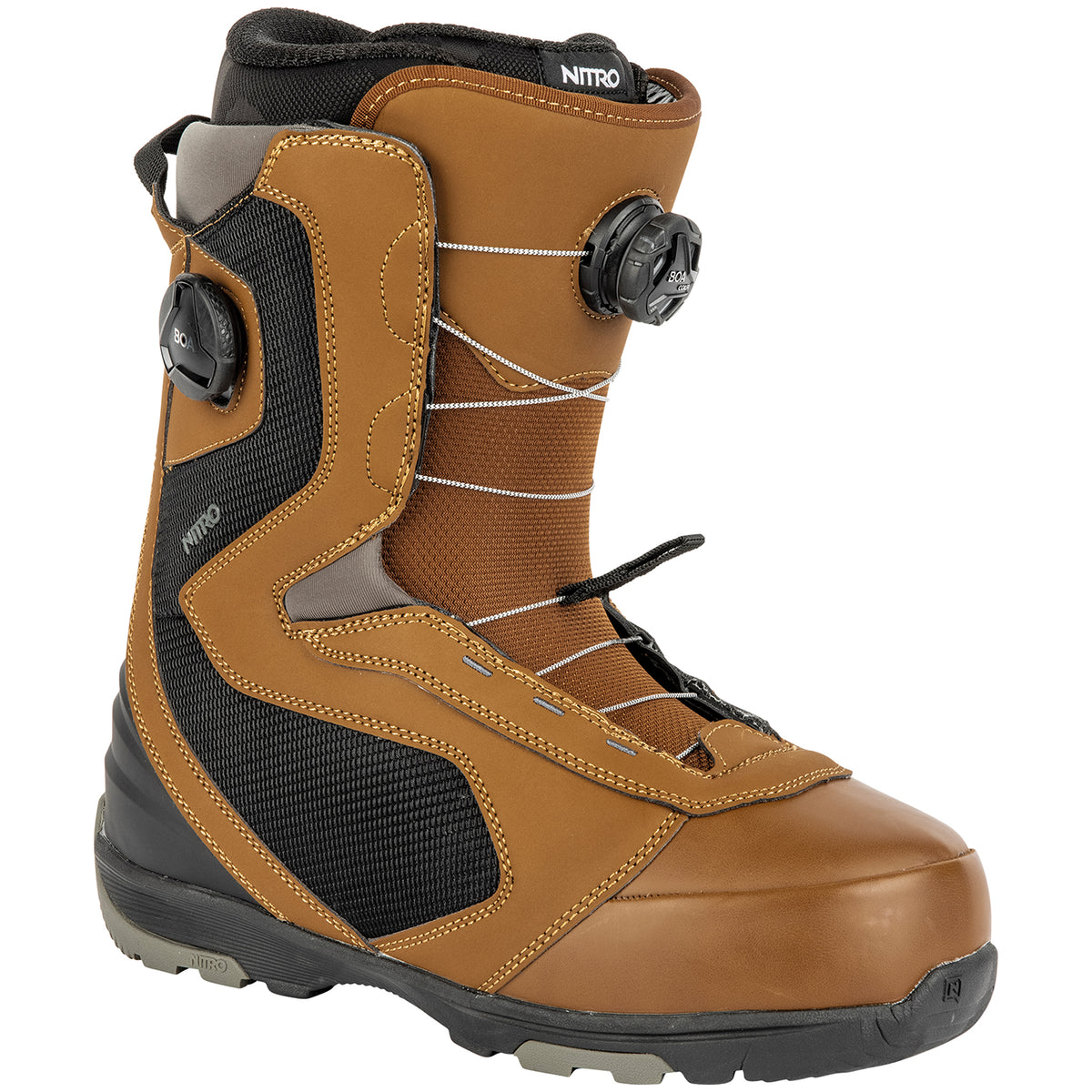 Nitro Club Dual Boa Snowboard Boots 2023 Brown/Black
