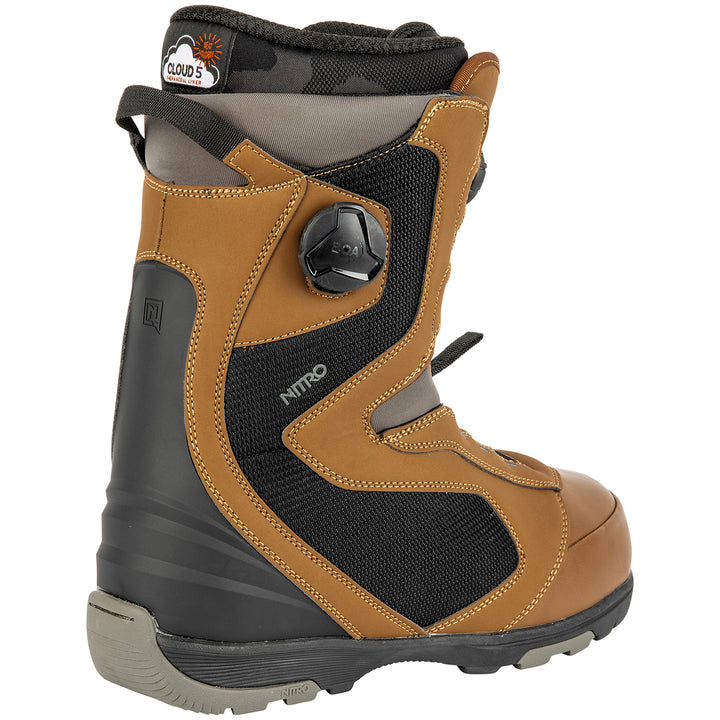 Nitro Club Dual Boa Snowboard Boots 2023 Brown/Black