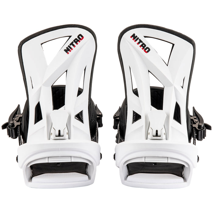 Nitro Staxx Snowboard Bindings 2025 White