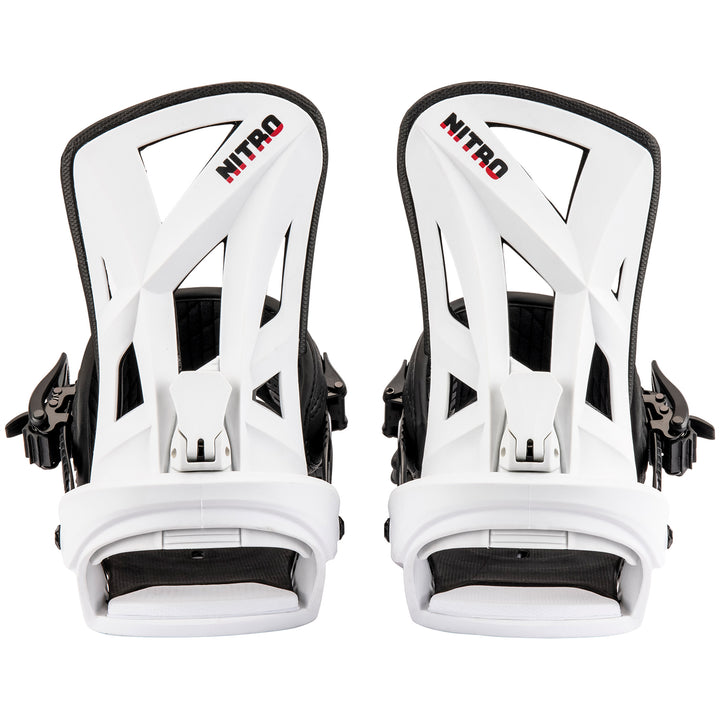 Nitro Staxx Snowboard Bindings 2025 White