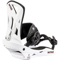 Nitro Staxx Snowboard Bindings 2025 White::White