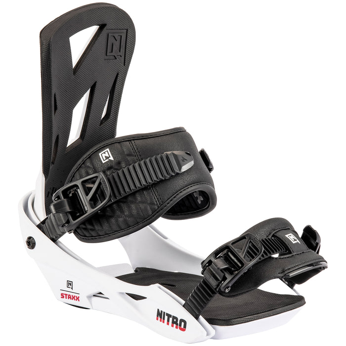 Nitro Staxx Snowboard Bindings 2025 White