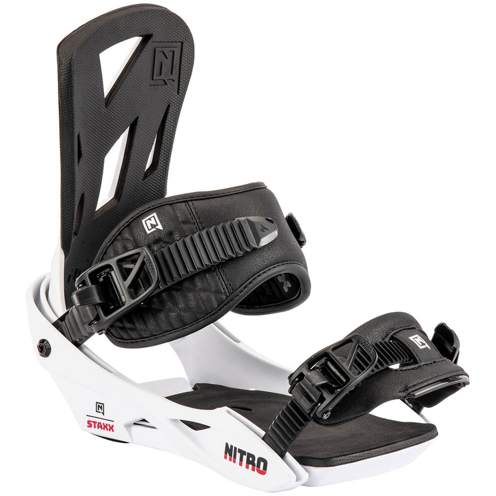 Nitro Staxx Snowboard Bindings 2025 White