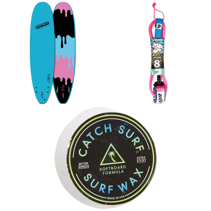 Catch Surf Odysea 8'0" Log x Tyler Stanaland Surfboard + Surf Beater 8' Leash + Catch Surf Surf Wax