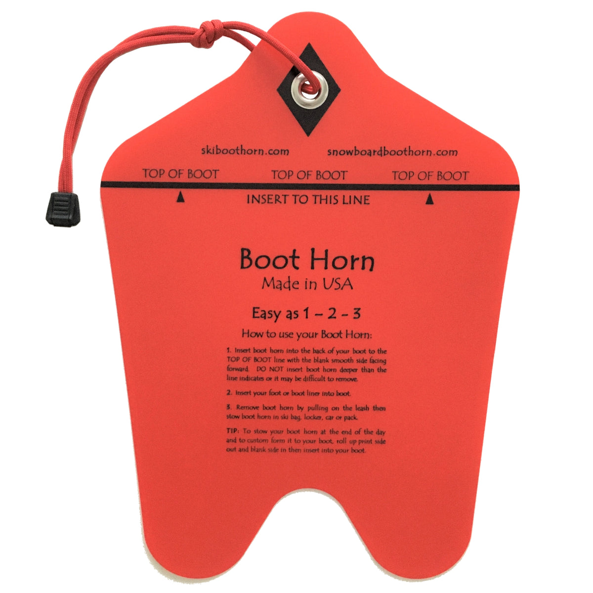 ZipFit Ski Boot Horn Red