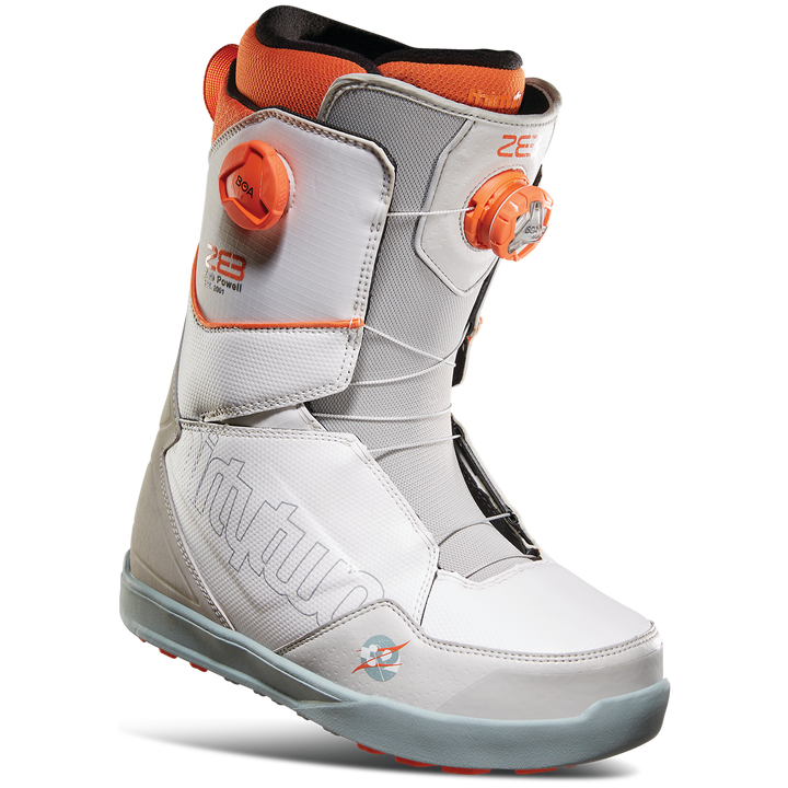 thirtytwo Lashed Double Boa Powell Snowboard Boots 2023 Grey/White/Orange