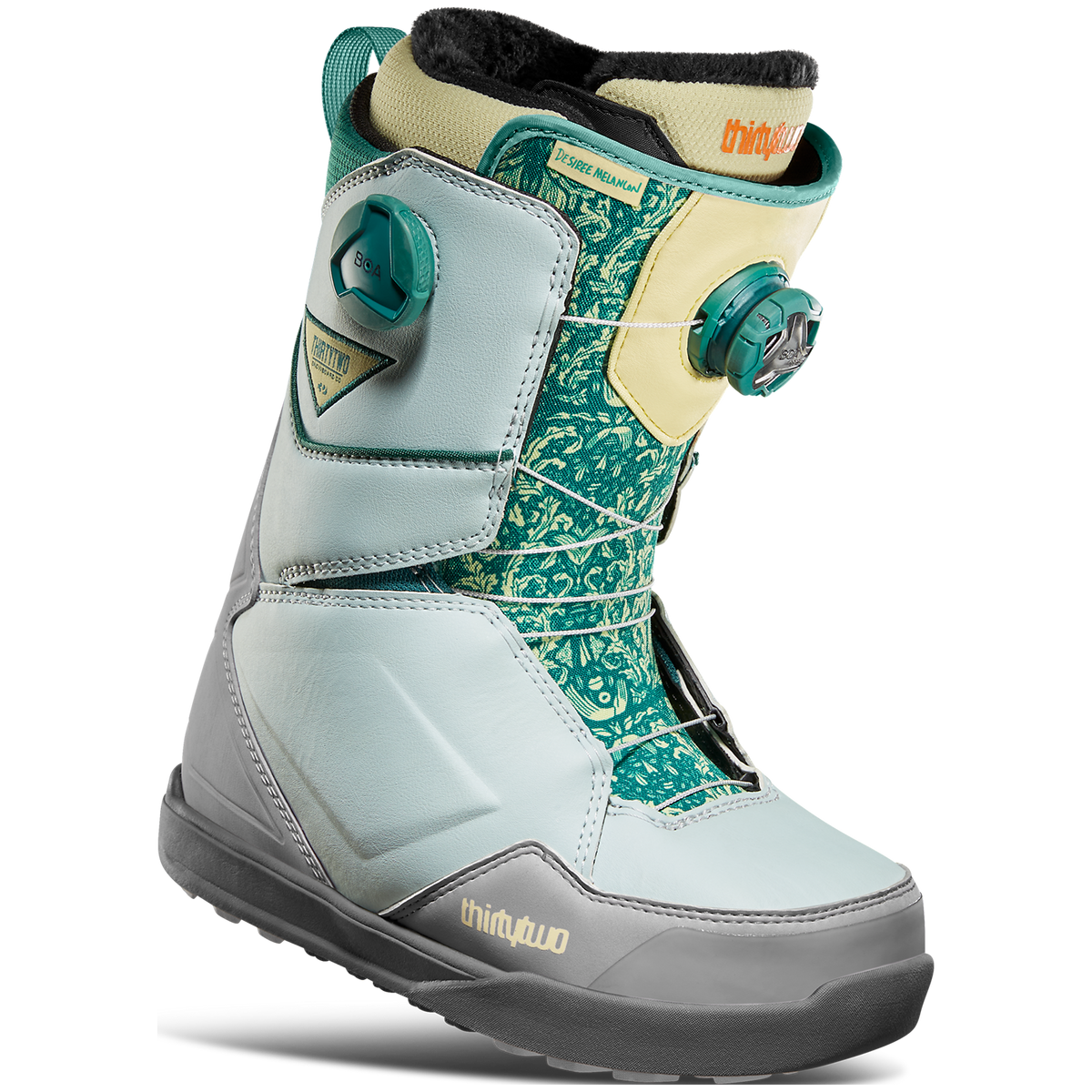 thirtytwo Lashed Double Boa Melancon Snowboard Boots - Women's 2023 Grey/Green