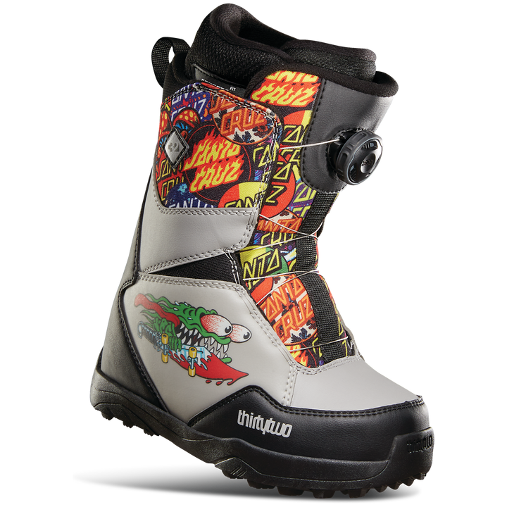 thirtytwo Youth Lashed Boa Santa Cruz Snowboard Boots - Kids' 2023 Grey/Black