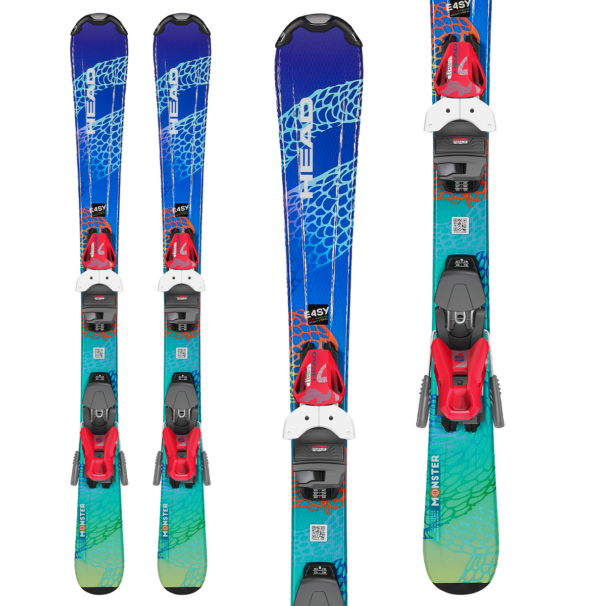 Head Monster Easy Skis + JRS 4.5 GW Bindings - Toddlers' 2024
