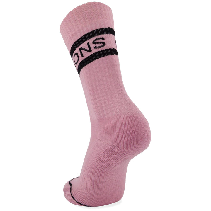 MONS ROYALE Signature Merino Crew Sock Black Candy