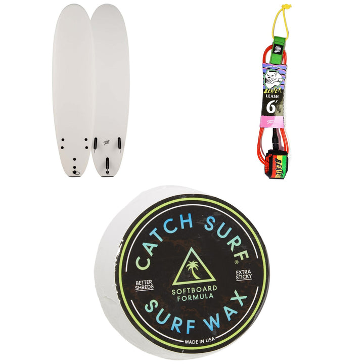 Catch Surf Blank Series 6'0" Log Surfboard + Catch Surf Beater 6' Leash + Catch Surf Surf Wax