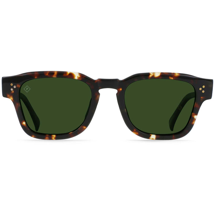 RAEN Rece Sunglasses Brindle Tortoise / Green Polarized
