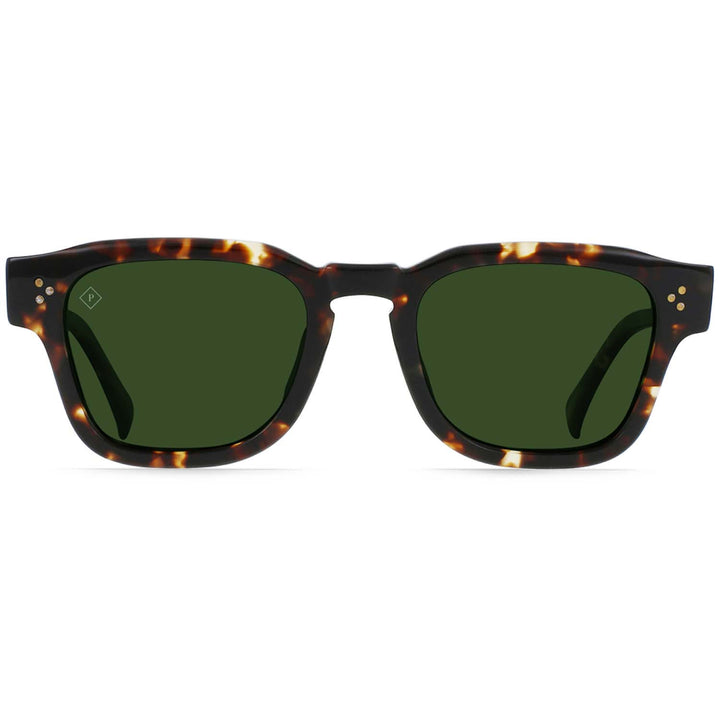 RAEN Rece Sunglasses Brindle Tortoise / Green Polarized