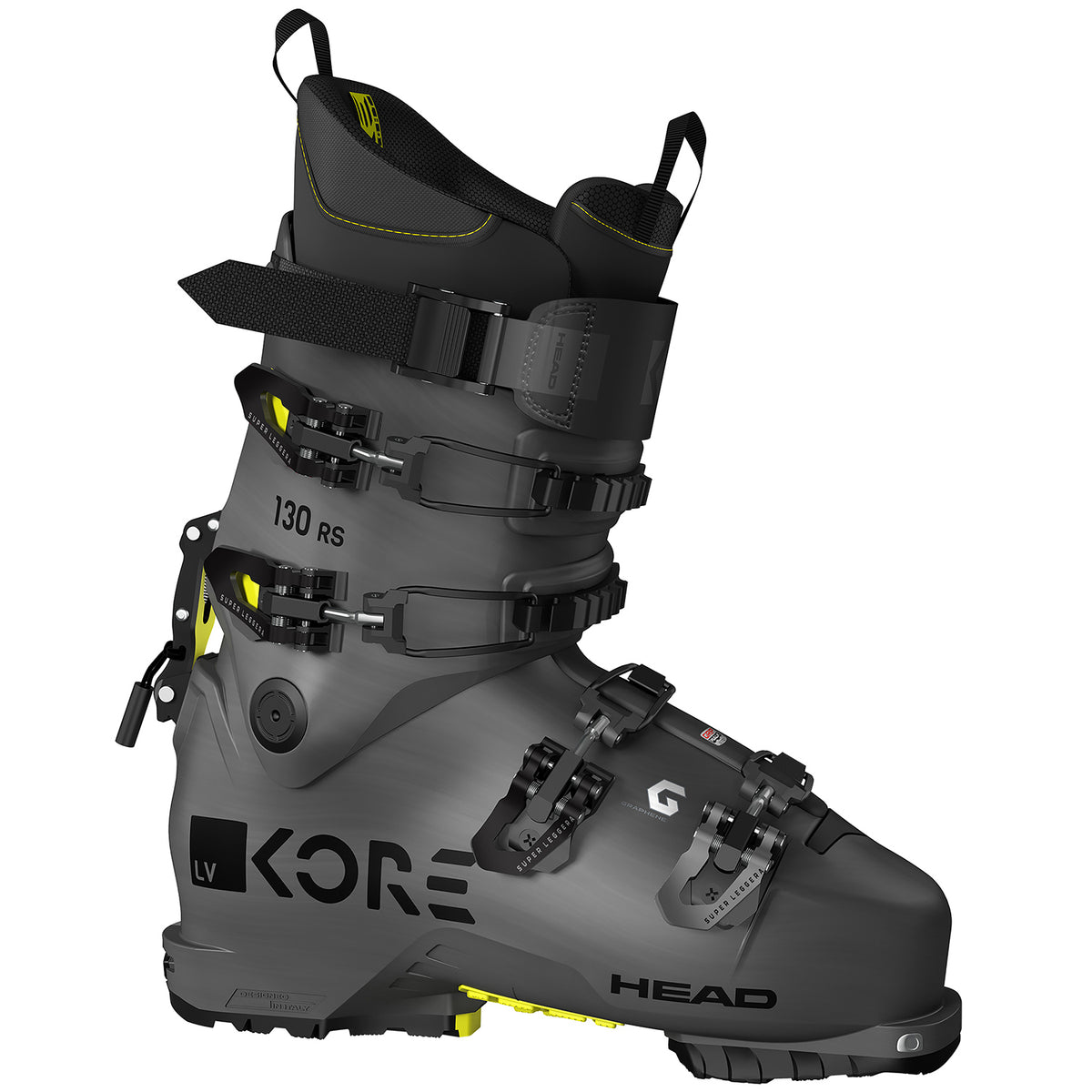 Head KORE RS 130 GW Ski Boots 2024 Anthracite/Yellow