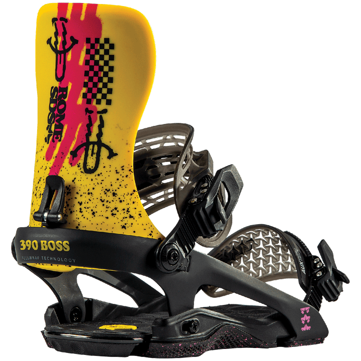 Rome 390 Boss Snowboard Bindings 2023 Yellow