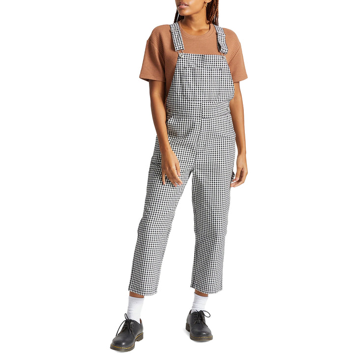 Brixton Christina Crop Overalls - Women's Black Gingham