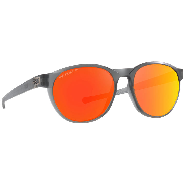 Oakley Reedmace Sunglasses Matte Grey Smoke/Prizm Ruby Polarized