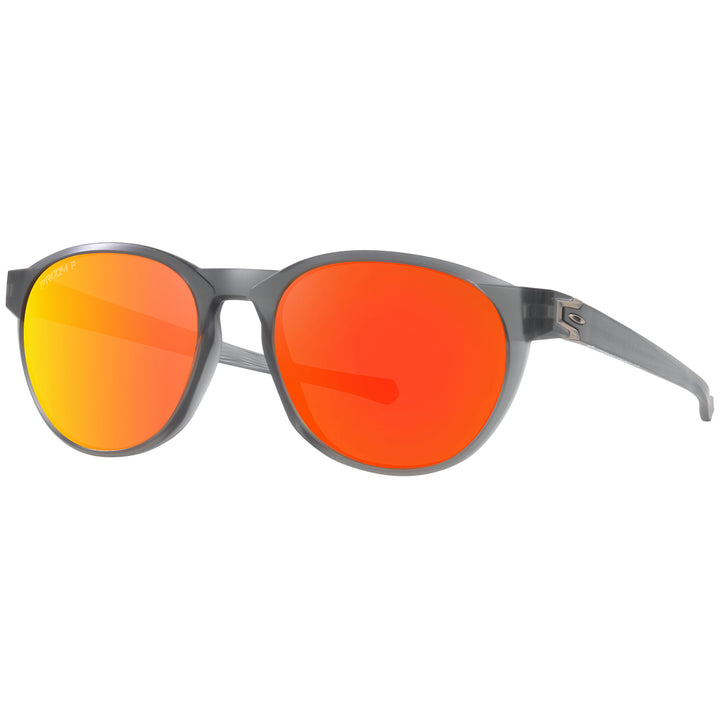 Oakley Reedmace Sunglasses Matte Grey Smoke/Prizm Ruby Polarized
